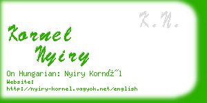 kornel nyiry business card